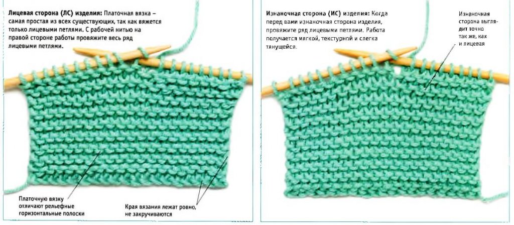 Шапка бини поперечным вязанием