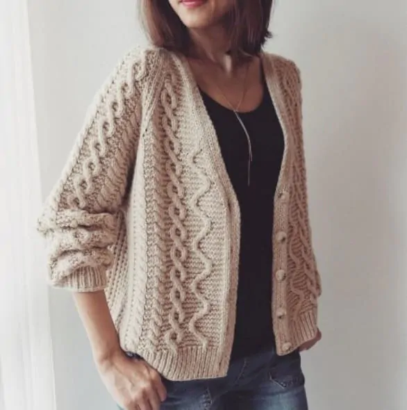 Cabled Cardigan