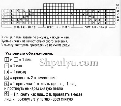 Ажурный узор косы и листья спицами 31, ажурные схемы спицами, ажурные узоры спицами, схемы ажурных узоров, вязание ажурных узоров, ажурные узоры схемы описания, узоры спицами, схемы узоров, схемы спицами, схемы вязания, узоры спицами схемы, схемы вязания спицами, ажурный узор с листьями спицами,