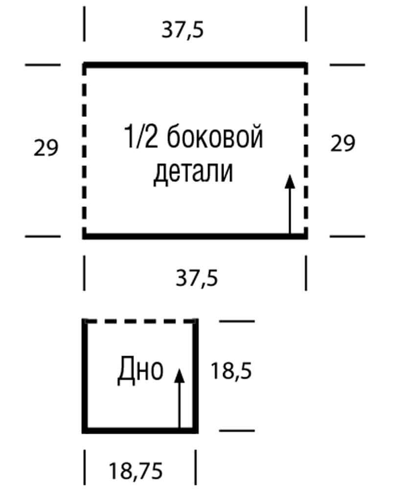 Сумка-мешок спицами