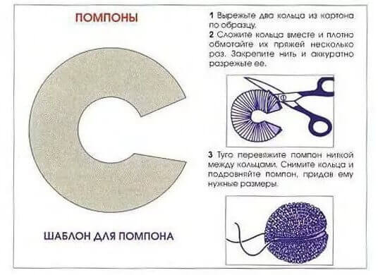 Шапочка бини на девочку 5-6 лет