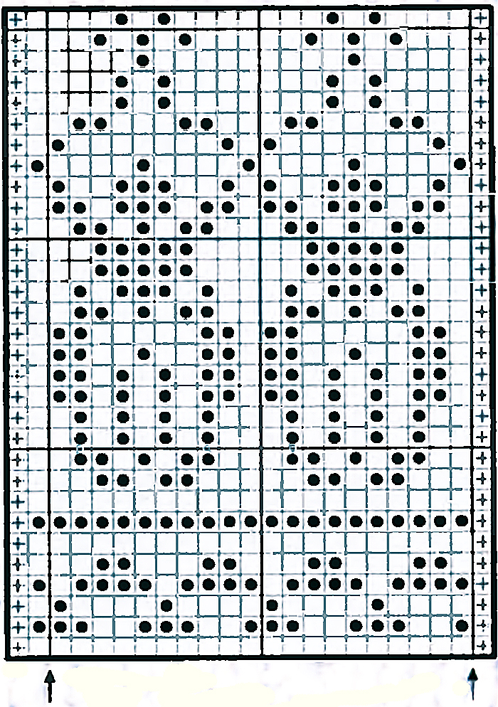 Жаккардовый узор спицами 13, орнамент спицами, жаккардовые узоры, схемы узоров, схемы вязания, рисунки спицами, узоры спицами, вязание спицами, норвежские узоры,