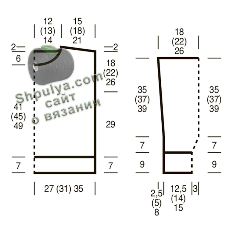 Выкройка женского пуловера