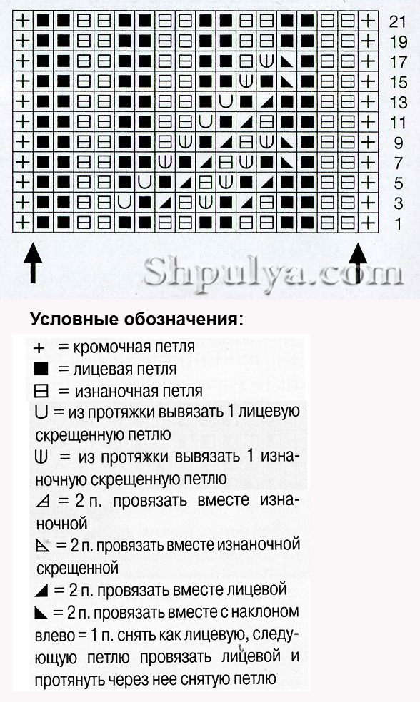 Структурный узор спицами 13, схемы спицами, узоры спицами, схемы узоров, схемы вязания, узоры для вязания,