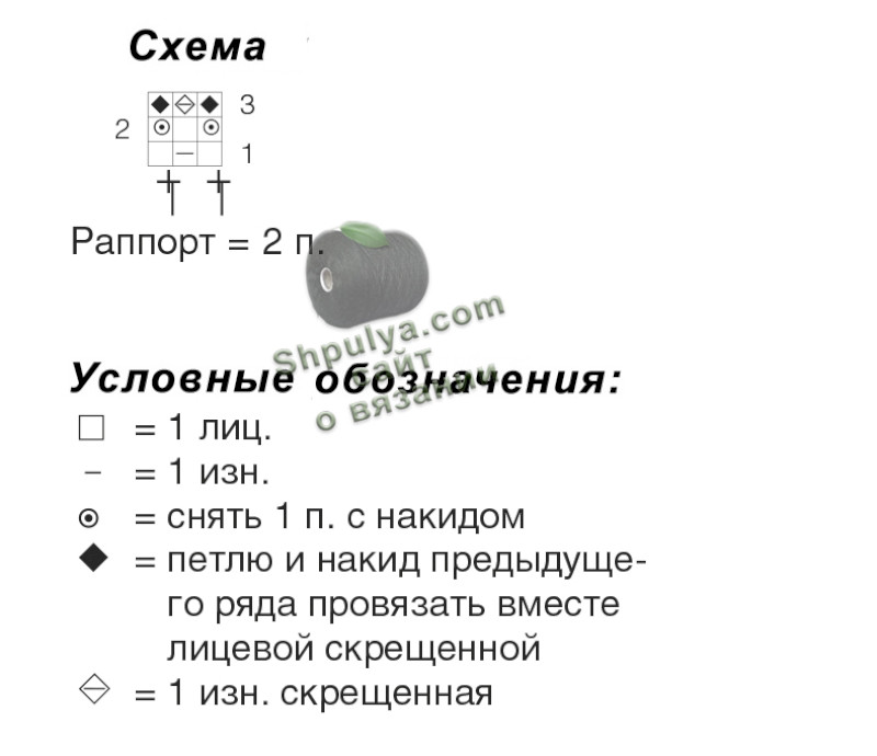 схема вязания жилета