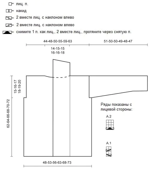 Схема узора и выкройка