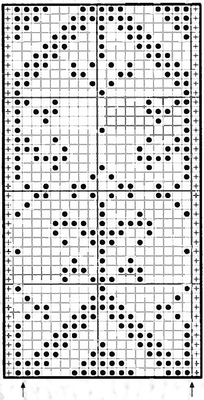 Жаккардовый узор спицами 17, орнамент спицами, жаккардовые узоры, схемы узоров, схемы вязания, рисунки спицами, узоры спицами, вязание спицами, норвежские узоры,