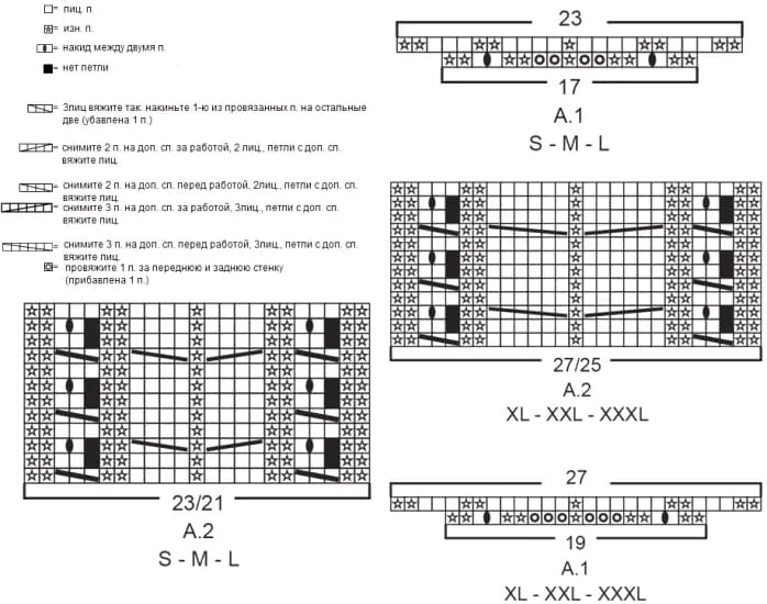 Схема узора для джемпера
