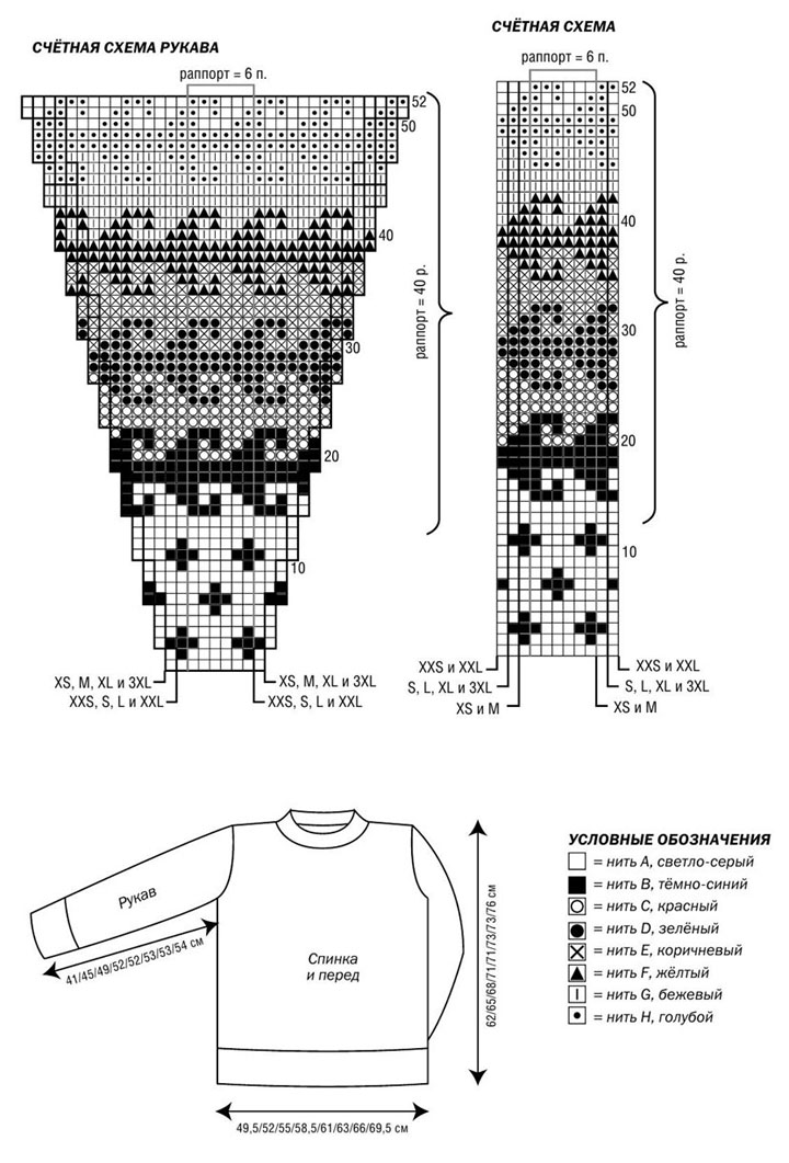 Мужской джемпер с жаккардовым узором, вязание спицами для мужчин с описанием, мужской пуловер с жаккардовым узором описание+схема, жаккардовые узоры,