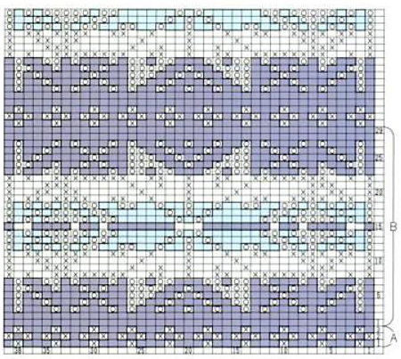 Жаккардовый узор спицами 5, орнамент спицами, жаккардовые узоры, схемы узоров, схемы вязания, рисунки спицами, узоры спицами, вязание спицами, норвежские узоры,