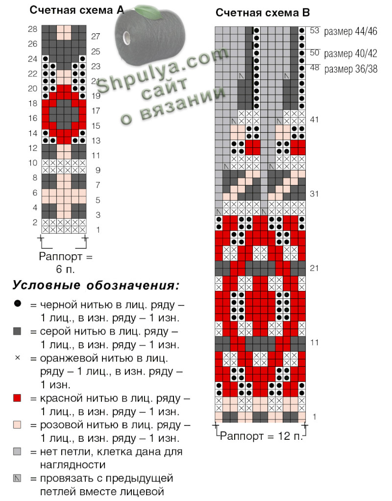 схема жаккардового узора