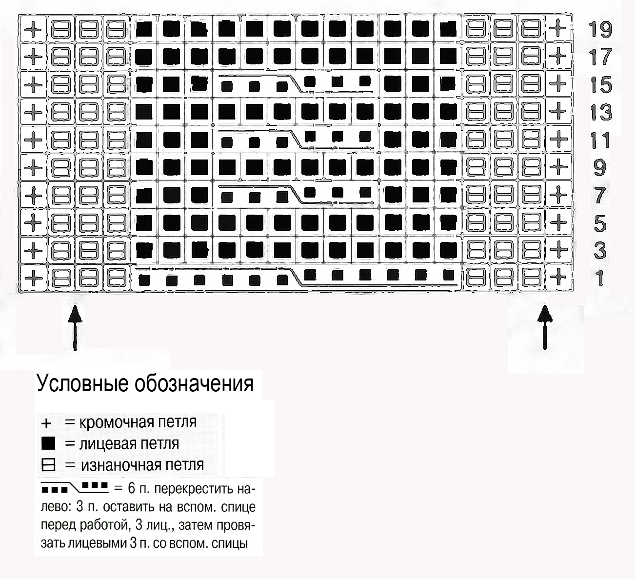 Узор косы спицами 40, косы схемы, Узор косы спицами схема и описание, узоры спицами, схемы узоров, схемы спицами, схемы вязания, узоры спицами схемы, схемы вязания спицами,