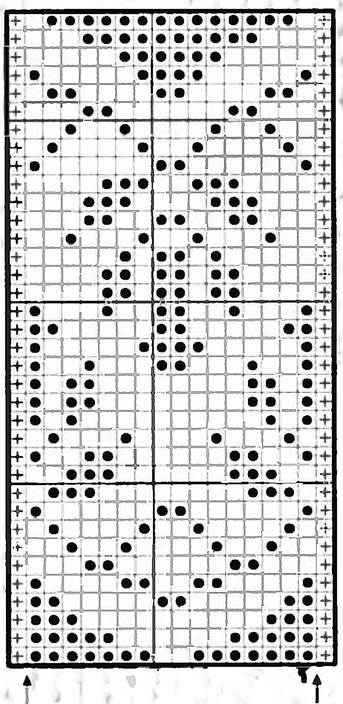Жаккардовый узор спицами 16, орнамент спицами, жаккардовые узоры, схемы узоров, схемы вязания, рисунки спицами, узоры спицами, вязание спицами, норвежские узоры,