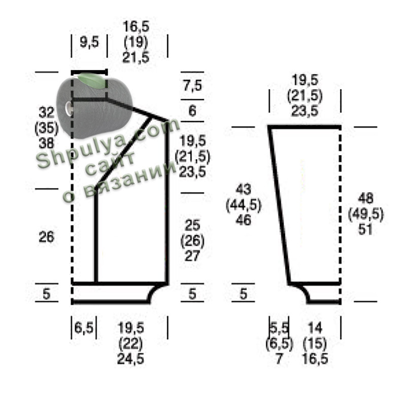 Выкройка женского пуловера