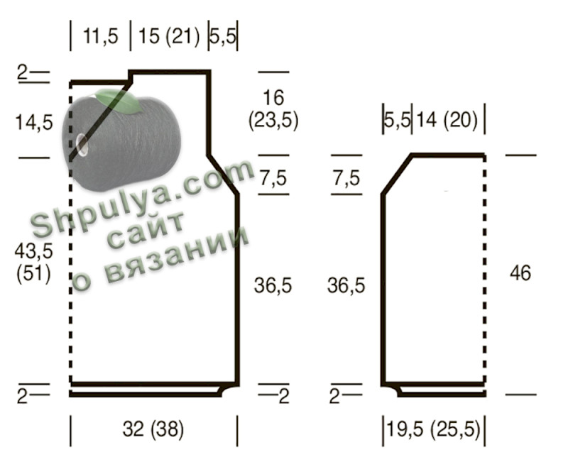 Выкройка пуловера