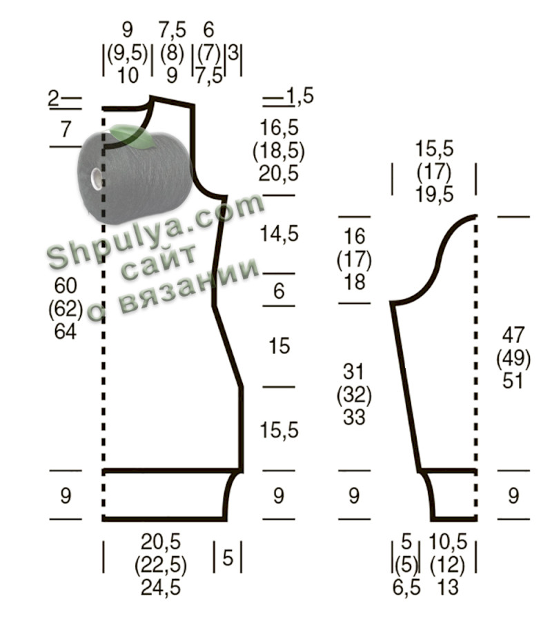 Выкройка пуловера