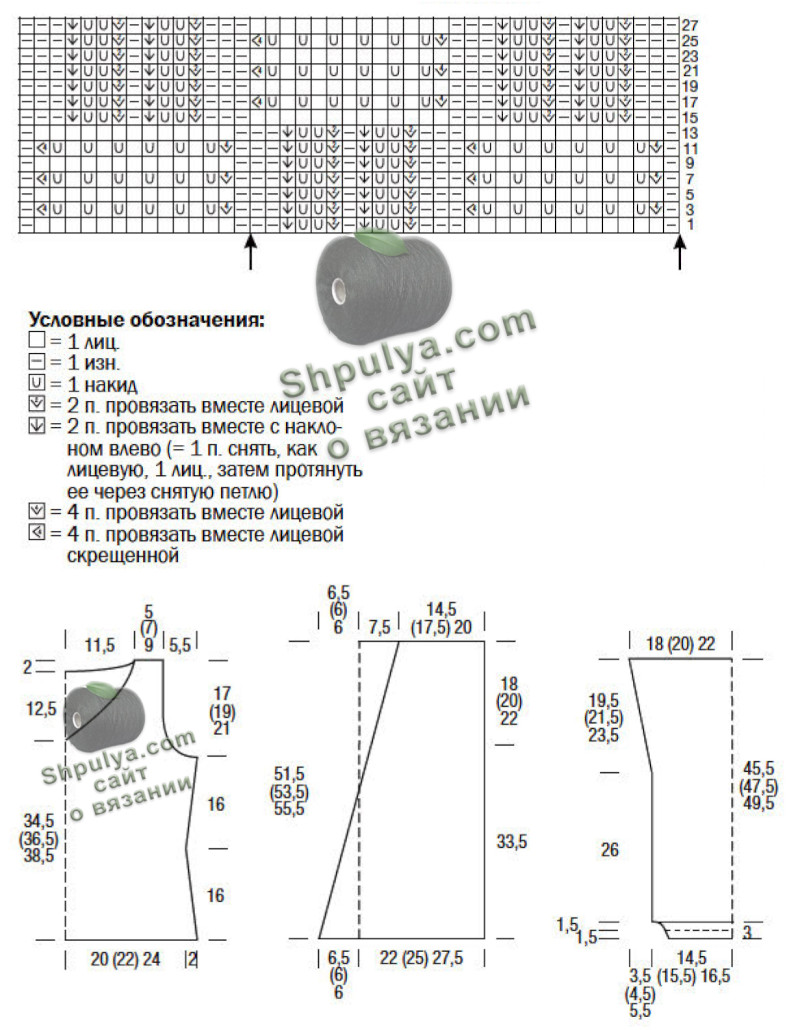 Схема вязания и выкройка