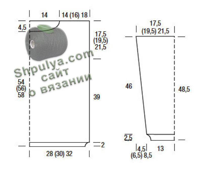 Выкройка пуловера