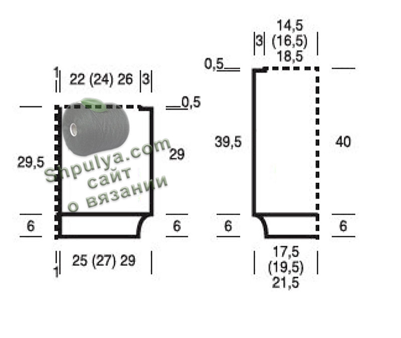 Выкройка вязаного спицами жакета