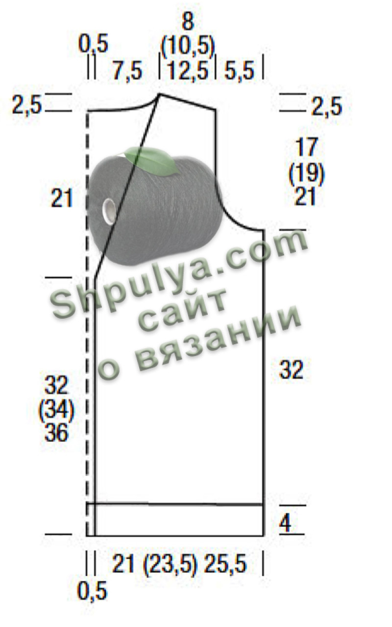 Выкройка для вязаного жилета