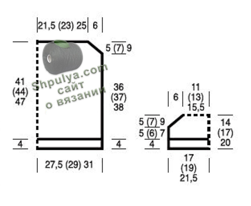 Выкройка пуловера