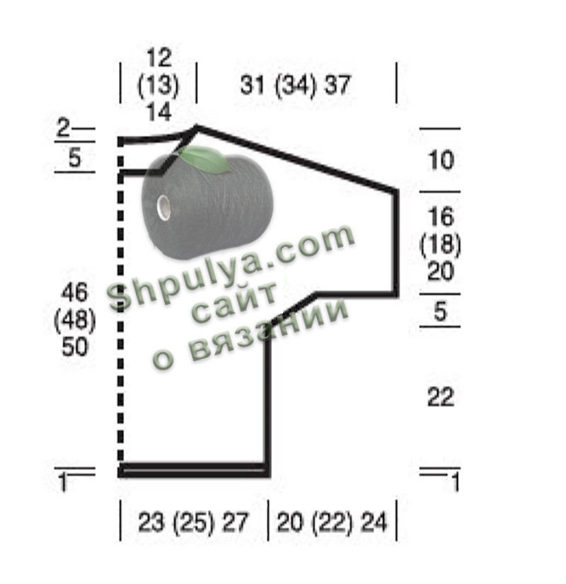 Выкройка пуловера с рукавами «летучая мышь»